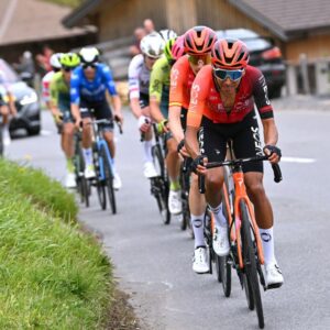 Egan Bernal (Ineos Grenadiers) played a key role in helping teammate Carlos Rodríguez to the overall win at the recent Tour de Romandie