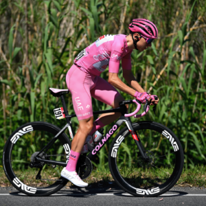 Tadej Pogačar during stage 9 of the Giro d