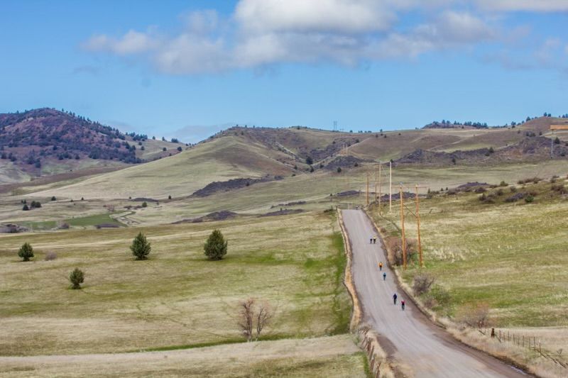 Riders on the wide-open roads of Shasta Gravel Hugger, and no snow in 2024 like year before