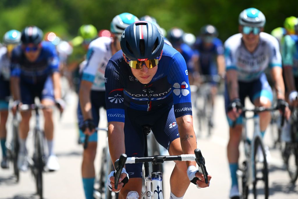 FRANCAVILLA AL MARE ITALY MAY 15 Laurence Pithie of New Zealand and Team Groupama FDJ competes during the 107th Giro dItalia 2024 Stage 11 a 207km stage from Foiano di val Fortore to Francavilla al mare UCIWT on May 15 2024 in Francavilla al mare Italy Photo by Dario BelingheriGetty Images