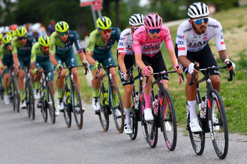 Tadej Pogacar on stage 12 at the Giro d