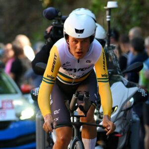 PERUGIA ITALY MAY 10 Luke Plapp of Australia and Team Jayco AlUla sprints during the 107th Giro dItalia 2024 Stage 7 a 406km individual time trial stage from Foligno to Perugia 472m UCIWT on May 10 2024 in Perugia Italy Photo by Dario BelingheriGetty Images