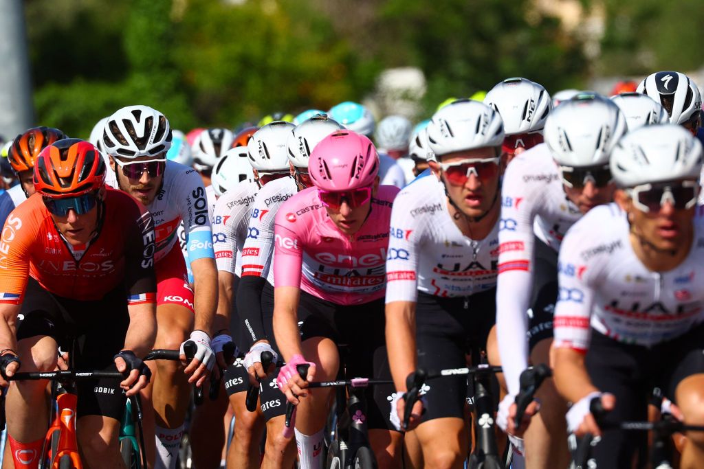 Tadej Pogacar on stage 4 at the Giro d