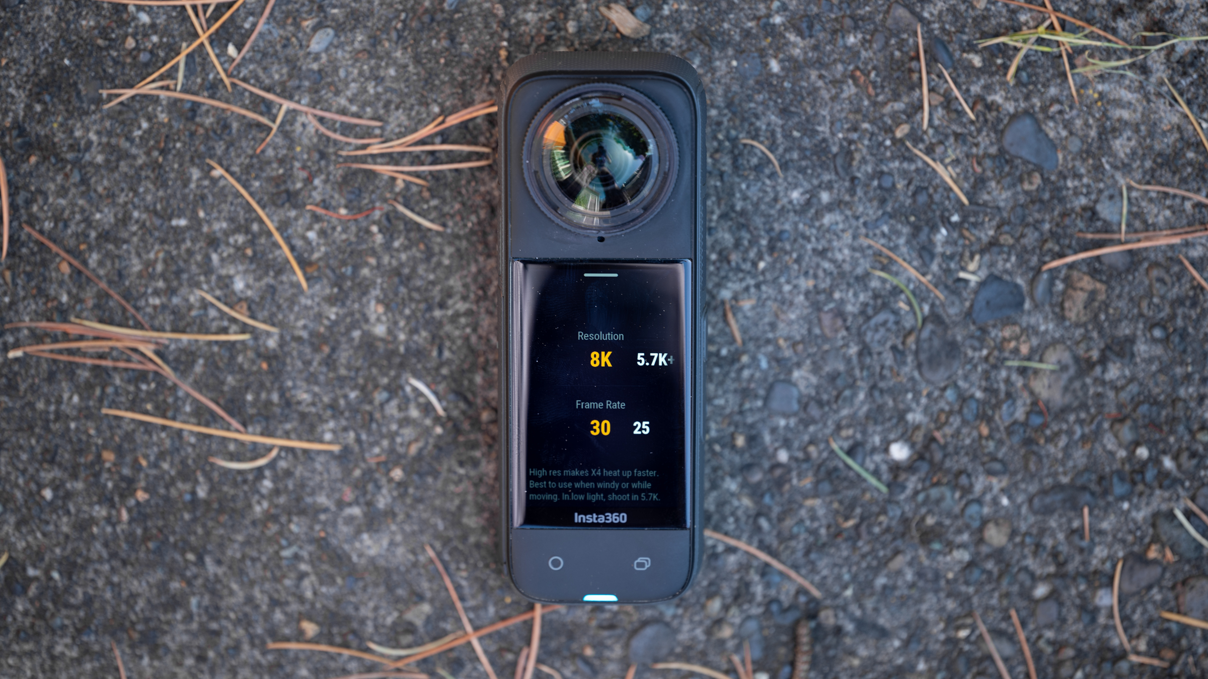 L'Insta360 X4 en fonctionnement