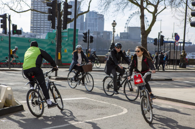Cyclists in London