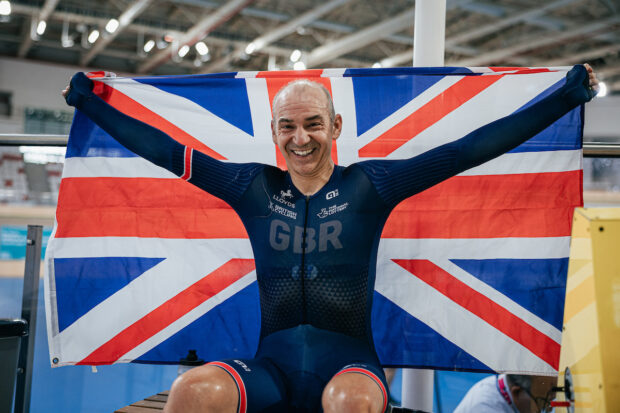 Will Bjergfelt after breaking the UCI Hour Record