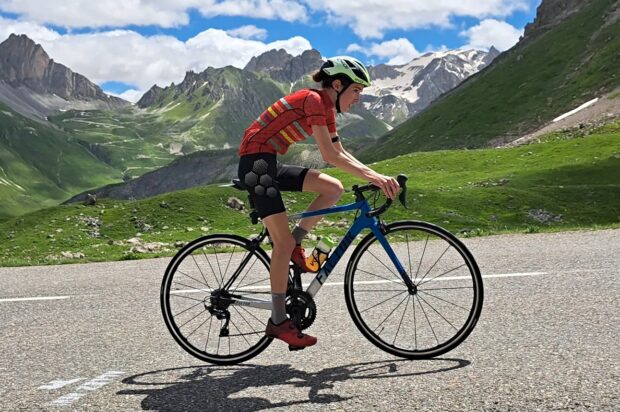 Illi Gardner on the Col du Galibier
