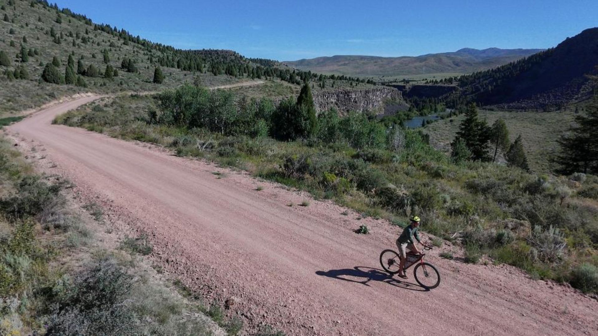 Part of the Golden Gravel Trail in Idaho