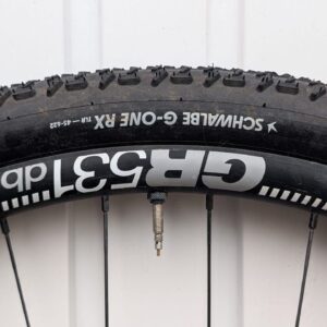 Schwalbe G-One RX tyre mounted on DT Swiss GR531 rims