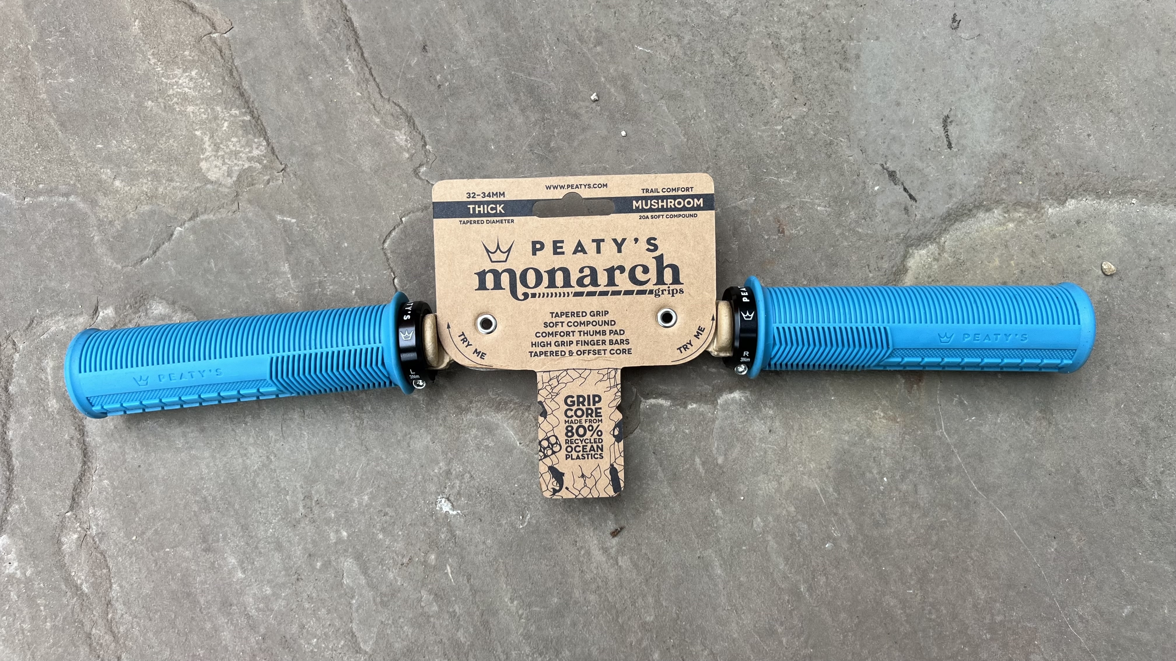 Poignée Monarch de Peaty en bleu