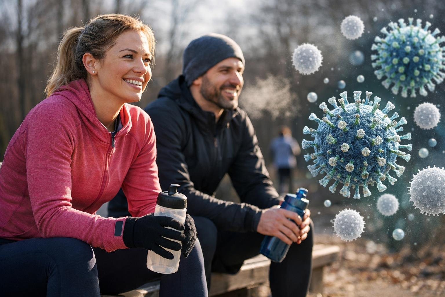Les sportifs réguliers développent une réponse immunitaire plus forte face aux virus de lʼhiver