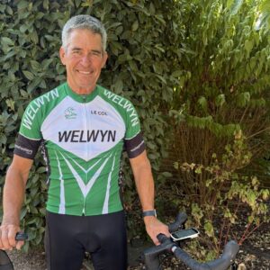 Pete Bonfield in a Welwyn jersey